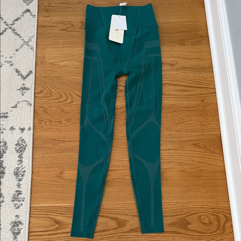 Fabletics SculptKnit Teal Leggings